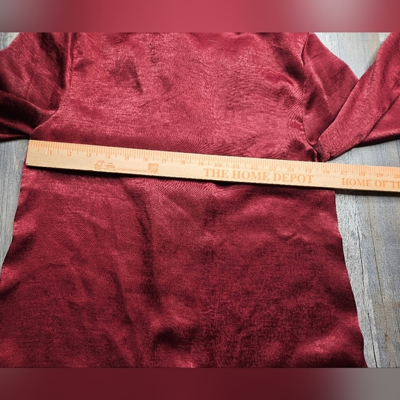 ModCloth Blouse Small Burgundy - Picture 11 of 12